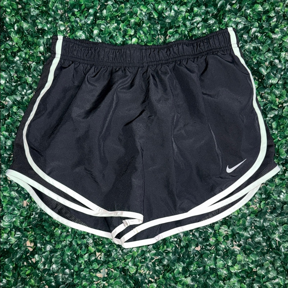 Nike Women's Black Athletic Shorts with White Trim